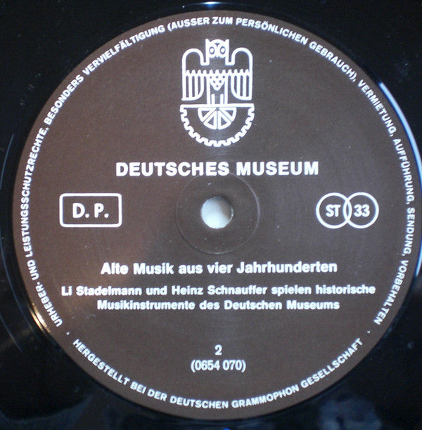 Deutsches Museum - Alte Musik Aus Vier Jahrhunderten | Near Mint (NM) Very Good Plus (VG+) Get Cheap Vinyl