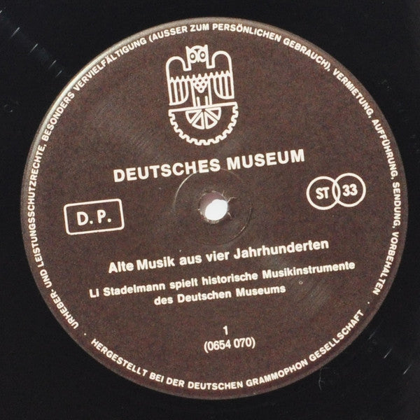 Deutsches Museum - Alte Musik Aus Vier Jahrhunderten | Near Mint (NM) Very Good Plus (VG+) Get Cheap Vinyl