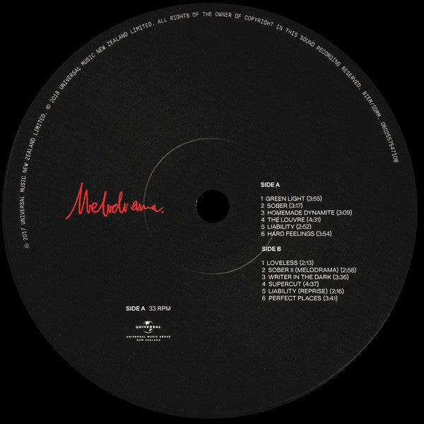 Lorde Melodrama Universal Music Group New Zealand, Universal Music Group New Zealand LP, Album Mint (M) Mint (M) Get Cheap Vinyl