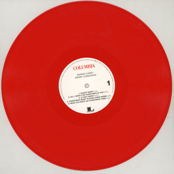 Mariah Carey Merry Christmas Columbia, Legacy LP, Album, Ltd, RE, Red Mint (M) Mint (M) Get Cheap Vinyl
