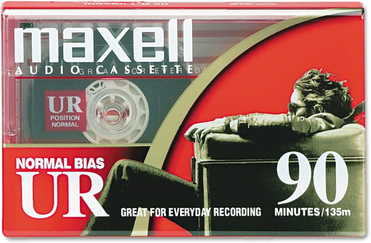 Maxell 108510 UR-90 Single Normal Bias Audio Cassette 90 Minute With Case | Get Cheap Vinyl