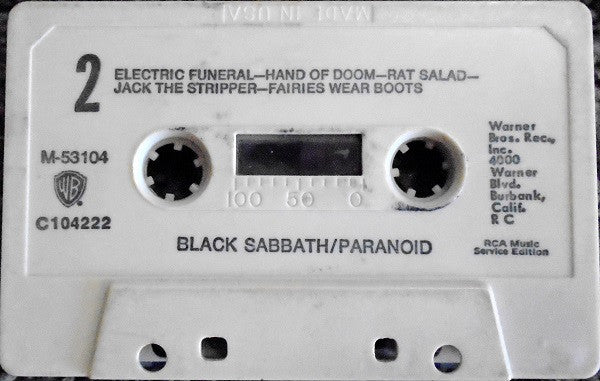 Paranoid (CASSETTE) | Excellent (EX) Excellent (EX) Get Cheap Vinyl