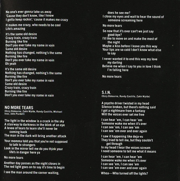 No More Tears (CD) | Near Mint- (NM-) Near Mint (NM or M-) Get Cheap Vinyl
