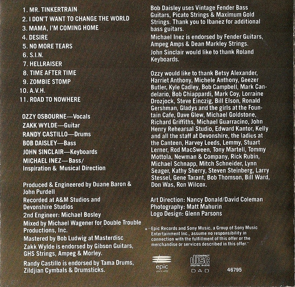 No More Tears (CD) | Near Mint- (NM-) Near Mint (NM or M-) Get Cheap Vinyl