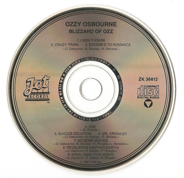Blizzard Of Ozz (CD) | Near Mint (NM or M-) Near Mint- (NM-) Get Cheap Vinyl