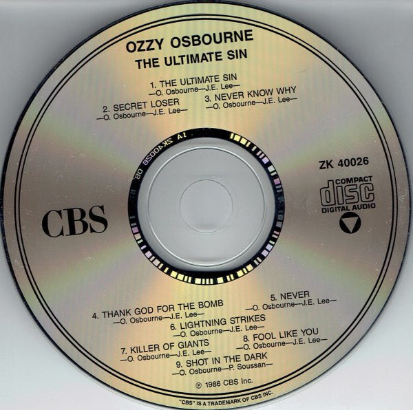 The Ultimate Sin (CD) | Near Mint (NM) Near Mint (NM) Get Cheap Vinyl