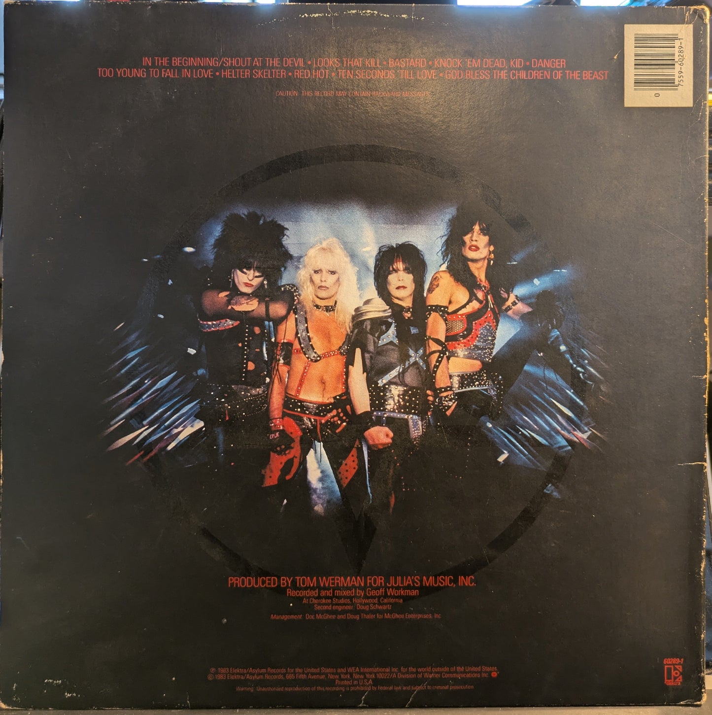 Shout At The Devil (VINYL) | Very Good Plus (VG+) Very Good (VG) Get Cheap Vinyl