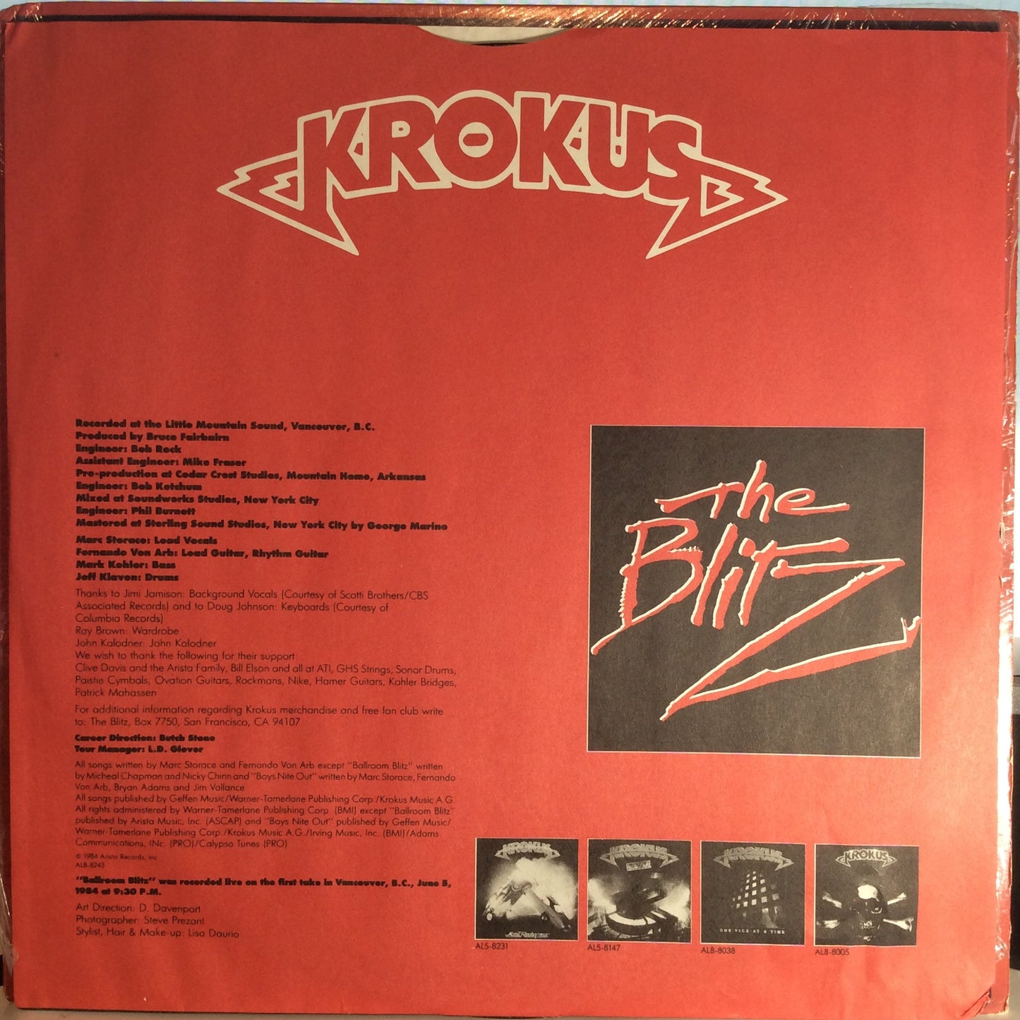 The Blitz (VINYL) | Very Good Plus Plus (VG++) Excellent (EX) Get Cheap Vinyl