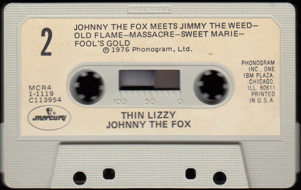 Johnny The Fox (CASSETTE) | Very Good (VG) Very Good Plus (VG+) Get Cheap Vinyl
