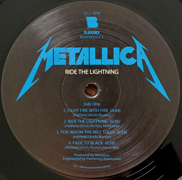 Metallica Ride The Lightning Blackened LP, Album, RE, RM Mint (M) Mint (M) Get Cheap Vinyl