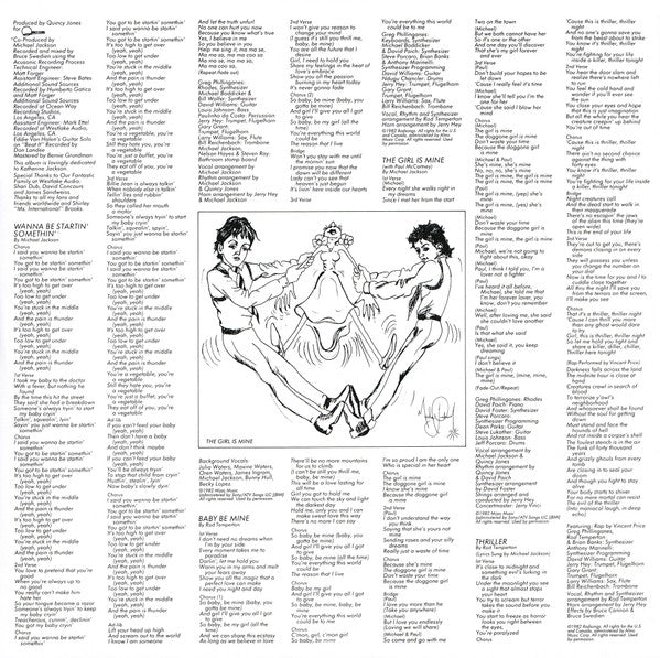Michael Jackson Thriller Epic, MJJ Productions LP, Album, RE, RP Mint (M) Mint (M) Get Cheap Vinyl