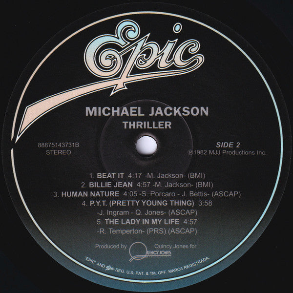 Michael Jackson Thriller Epic, MJJ Productions LP, Album, RE, RP Mint (M) Mint (M) Get Cheap Vinyl