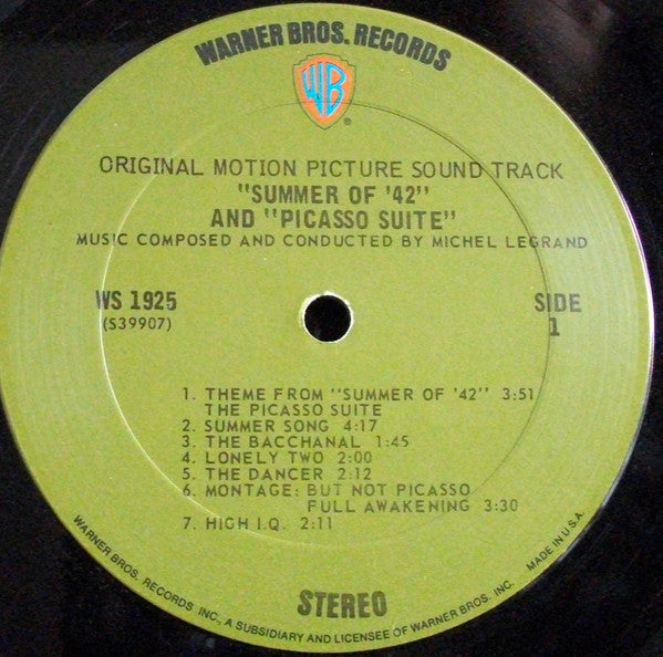 Summer Of '42 | Very Good Plus (VG+) Near Mint (NM) Get Cheap Vinyl