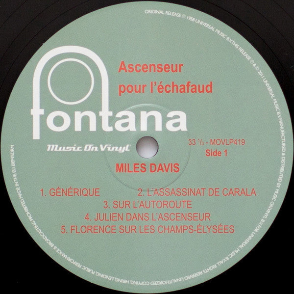 Ascenseur Pour L'Échafaud (Lift To The Scaffold) | Mint (M) Mint (M) Get Cheap Vinyl