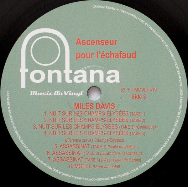 Ascenseur Pour L'Échafaud (Lift To The Scaffold) | Mint (M) Mint (M) Get Cheap Vinyl
