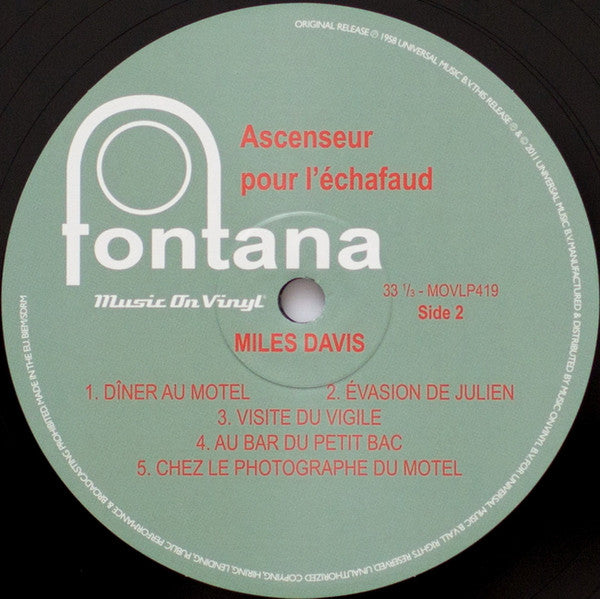 Ascenseur Pour L'Échafaud (Lift To The Scaffold) | Mint (M) Mint (M) Get Cheap Vinyl