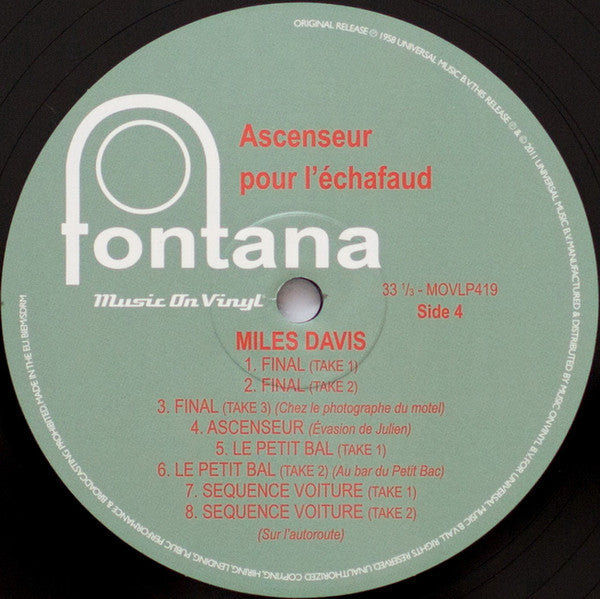 Ascenseur Pour L'Échafaud (Lift To The Scaffold) | Mint (M) Mint (M) Get Cheap Vinyl