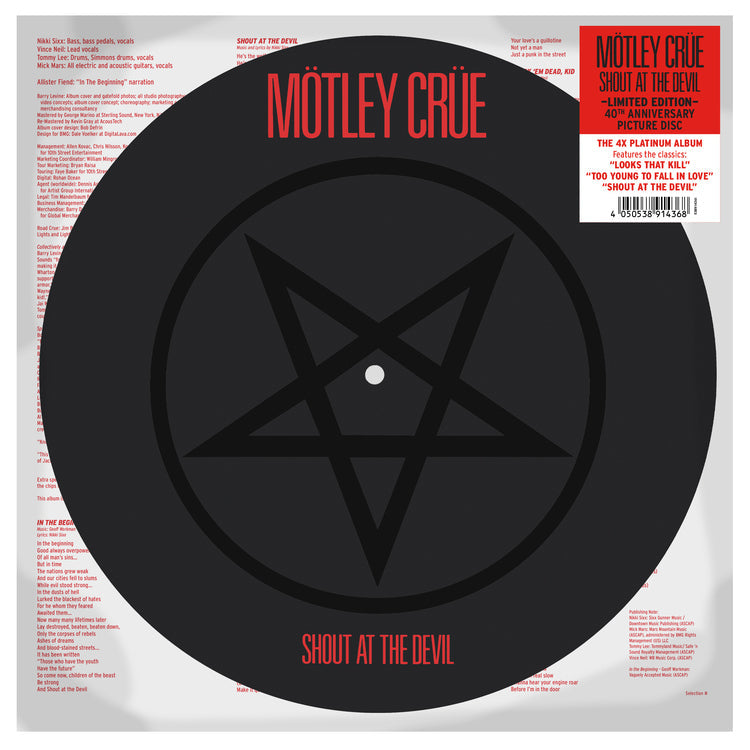 Shout At The Devil (Ltd Picture Disc) | Mint (M) Mint (M) Get Cheap Vinyl