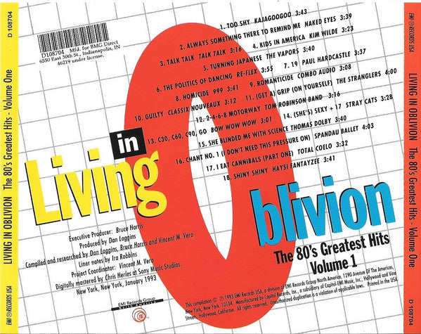 Living In Oblivion (The 80's Greatest Hits: Volume 1)(CD) | Mint (M) Mint (M) Get Cheap Vinyl