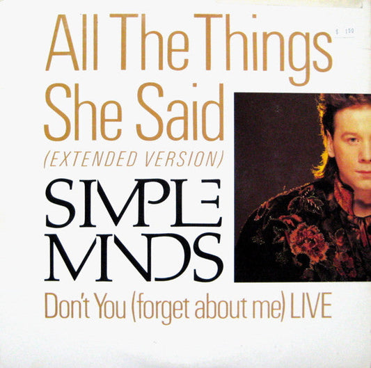 All The Things She Said / Don't You (Forget About Me) Live (VINYL) | Excellent (EX) Near Mint (NM) Get Cheap Vinyl