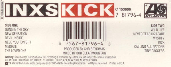 Kick *CASSETTE* | Near Mint (NM) Near Mint (NM) Get Cheap Vinyl