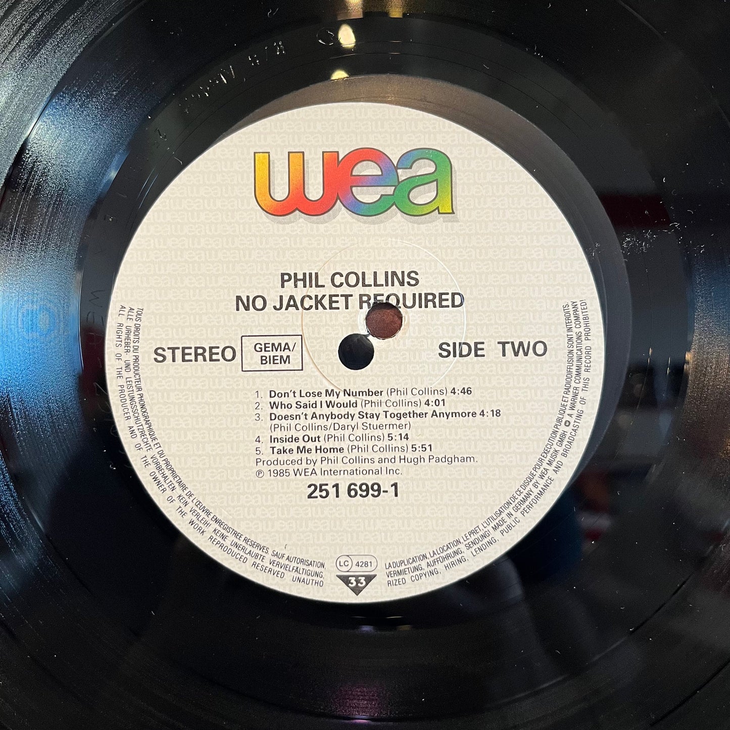 No Jacket Required GERMANY | Near Mint (NM) Near Mint (NM) Get Cheap Vinyl