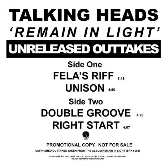 'Remain In Light' Unreleased Outtakes | Mint (M) Mint (M) Get Cheap Vinyl