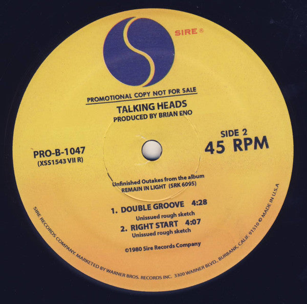 'Remain In Light' Unreleased Outtakes | Mint (M) Mint (M) Get Cheap Vinyl