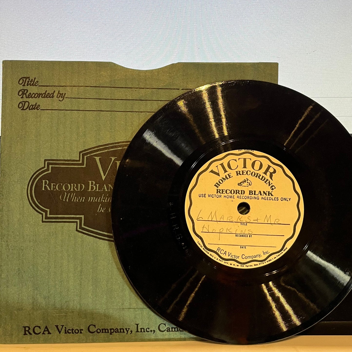 Antique Victor Recording Blank Home Recording Record | Very Good Plus (VG+) Near Mint (NM) Get Cheap Vinyl