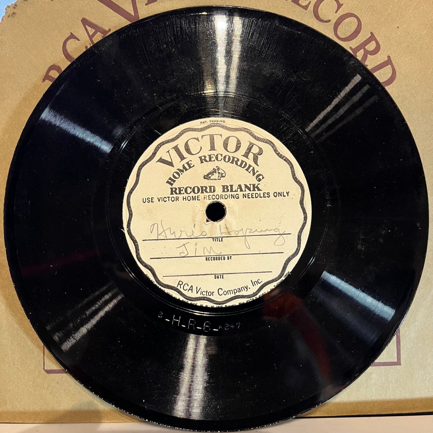 Antique Victor Recording Blank Home Recording Record | Very Good (VG) Generic Get Cheap Vinyl