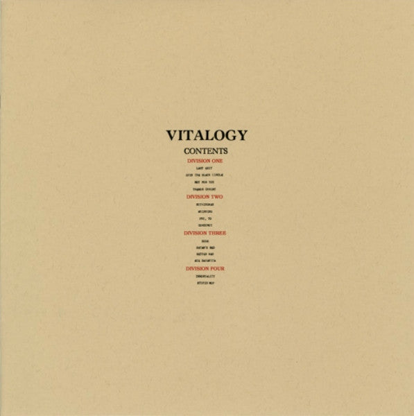 Pearl Jam Vitalogy Epic, Legacy 2xLP, Album, RE, RM, 180 Mint (M) Mint (M) Get Cheap Vinyl