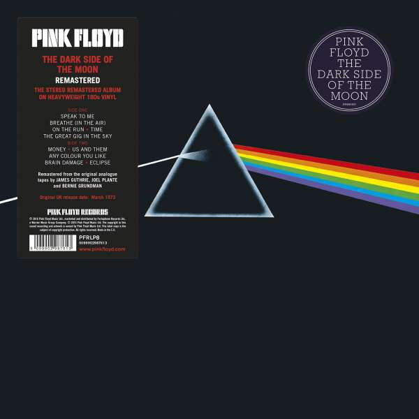 Pink Floyd The Dark Side Of The Moon Pink Floyd Records, Pink Floyd Records LP, Album, RE, RM, 180 Mint (M) Mint (M) Get Cheap Vinyl
