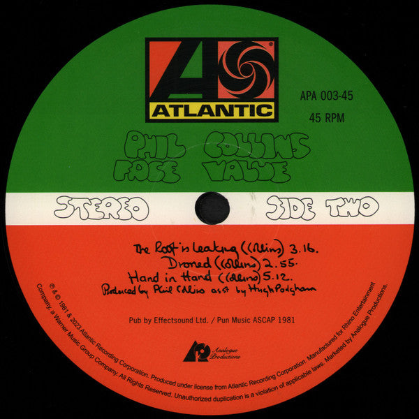 Face Value *ANALOGUE* | Mint (M) Mint (M) Get Cheap Vinyl