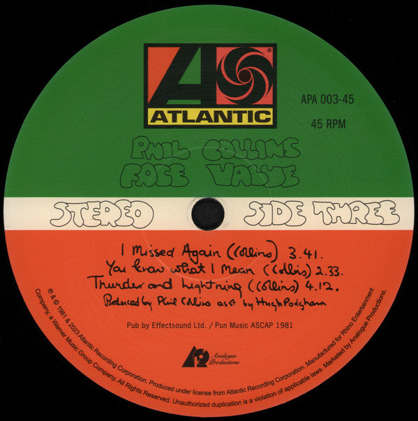 Face Value *ANALOGUE* | Mint (M) Mint (M) Get Cheap Vinyl