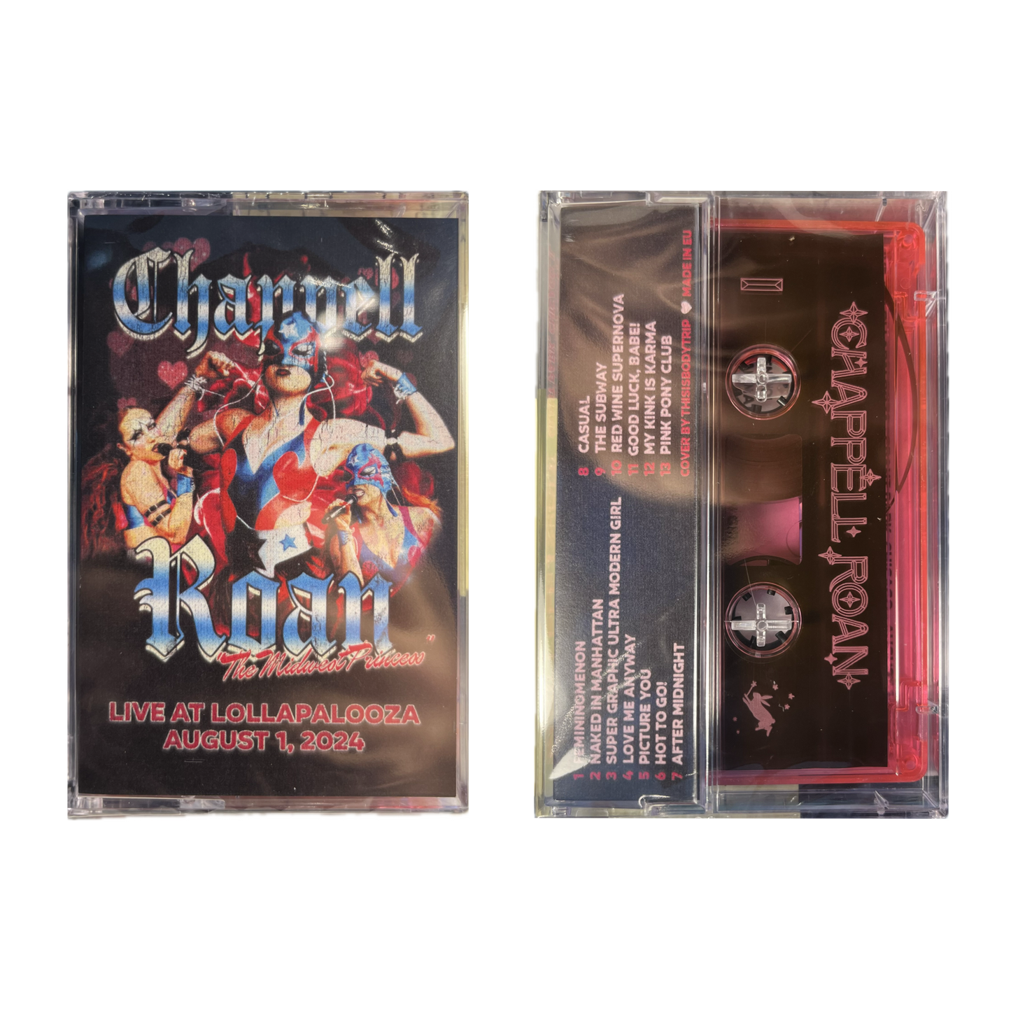 Live At Lollapalooza Aug 1 2024 (CLEAR PINK CASSETTE) | Mint (M) Mint (M) Get Cheap Vinyl