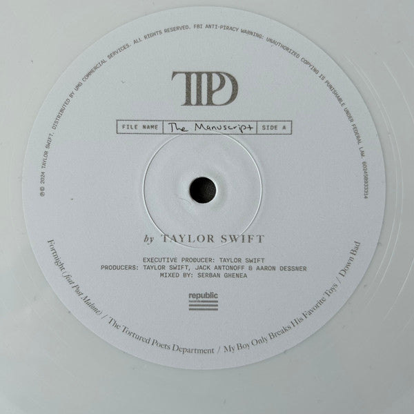 The Tortured Poets Department (GHOSTED WHITE VINYL) | Mint (M) Mint (M) Get Cheap Vinyl