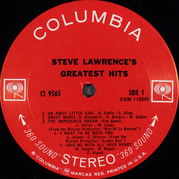Steve Lawrence's Greatest Hits | Mint (M) Near Mint (NM) Get Cheap Vinyl