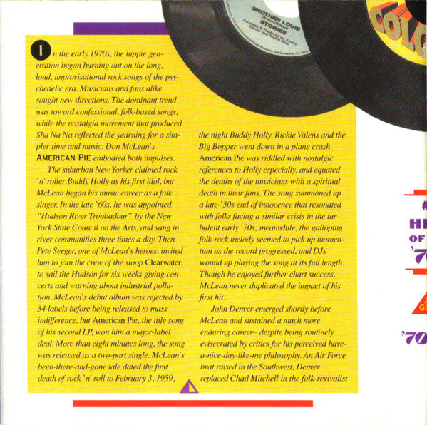AM Gold - #1 Hits Of The '70s: '70-'74 *CD* | Mint (M) Mint (M) Get Cheap Vinyl