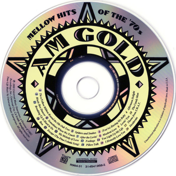 AM Gold - Mellow Hits Of The '70s *CD* | Mint (M) Mint (M) Get Cheap Vinyl