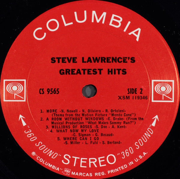 Steve Lawrence's Greatest Hits | Mint (M) Near Mint (NM) Get Cheap Vinyl