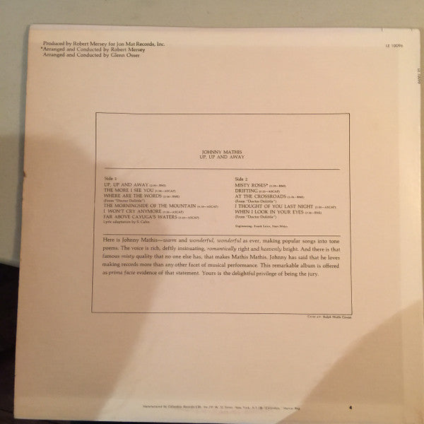Up,Up And Away | Mint (M) Mint (M) Get Cheap Vinyl