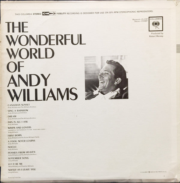 The Wonderful World Of Andy Williams | Mint (M) Near Mint (NM) Get Cheap Vinyl