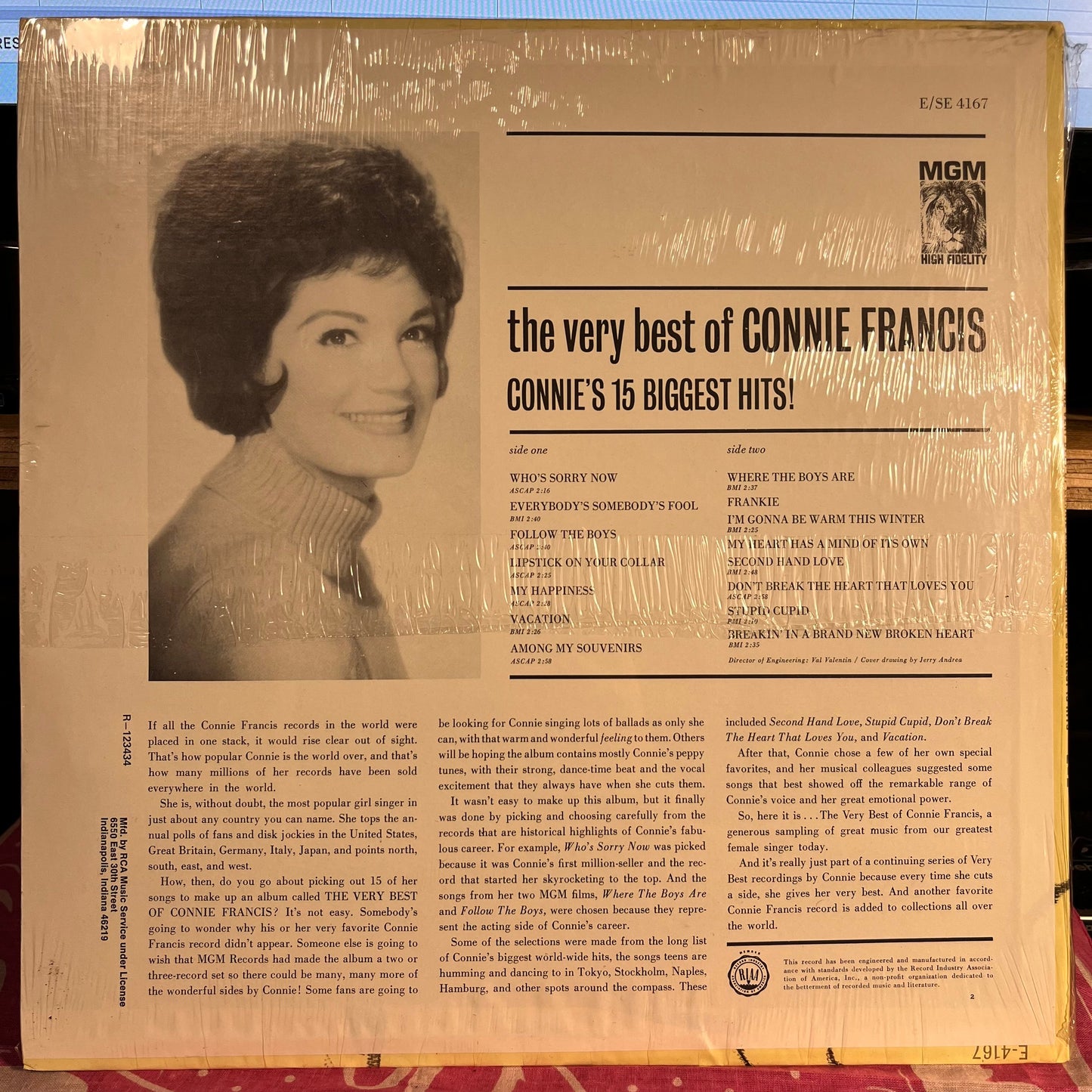 The Very Best Of Connie Francis (Connie's 15 Biggest Hits!) | Mint (M) Mint (M) Get Cheap Vinyl