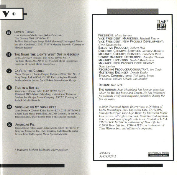 AM Gold - #1 Hits Of The '70s: '70-'74 *CD* | Mint (M) Mint (M) Get Cheap Vinyl