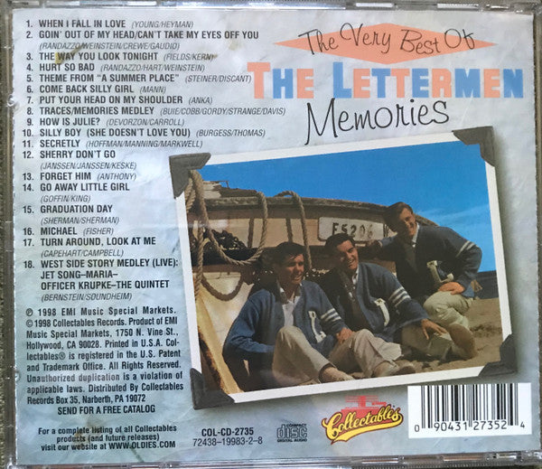 The Very Best Of The Lettermen - Memories (CD) | Excellent+ (EX+) Near Mint- (NM-) Get Cheap Vinyl