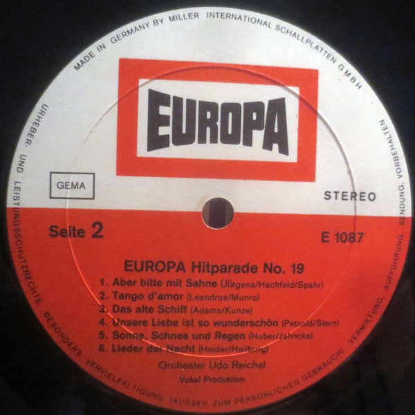 Europa Hitparade 19 | Excellent (EX) Near Mint (NM) Get Cheap Vinyl