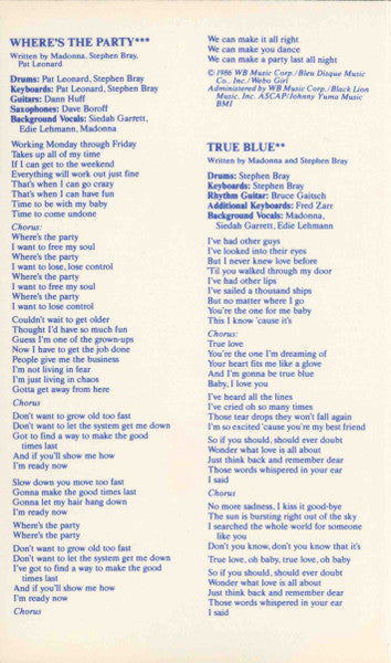 True Blue (CASSETTE) | Excellent (EX) Excellent (EX) Get Cheap Vinyl