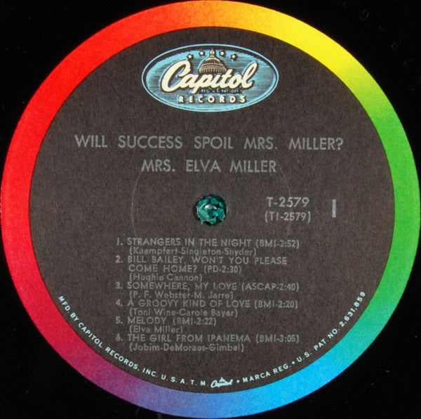 Will Success Spoil Mrs. Miller? *MONO* | Excellent (EX) Excellent (EX) Get Cheap Vinyl
