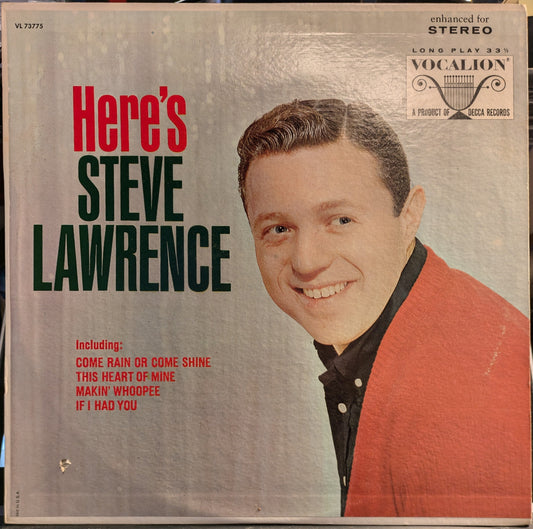 Here's Steve Lawrence | Excellent (EX) Excellent (EX) Get Cheap Vinyl