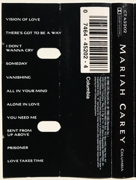 Mariah Carey *CASSETTE* | Near Mint (NM) Near Mint (NM) Get Cheap Vinyl